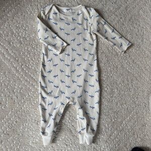 🕊️ Oeuf NYC Organic Cotton Bird Print Romper | 12–18M | Like New